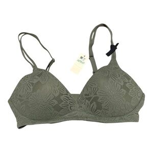 NWT Sunnie by Aerie Wireless Bra Olive Green